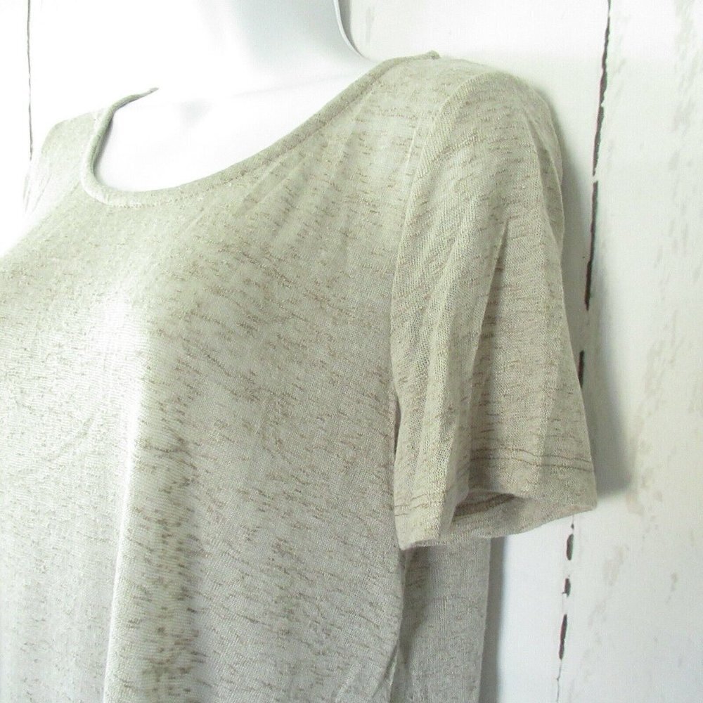 Easel Tunic Top Slub Tiered Ruffle Stripe T Shirt - Picture 5 of 8